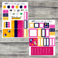 Geeky Gamer a5 Weekly Sticker Kit