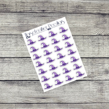 Load image into Gallery viewer, Purple Witch Hat Deco Stickers