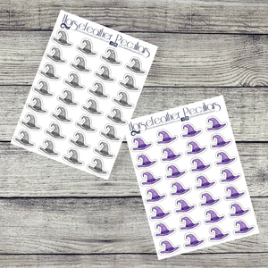 Purple Witch Hat Deco Stickers