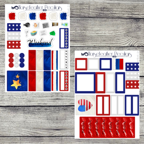 America the Beautiful a5 Weekly Sticker Kit