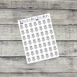 Push Pin Icon Planner Stickers