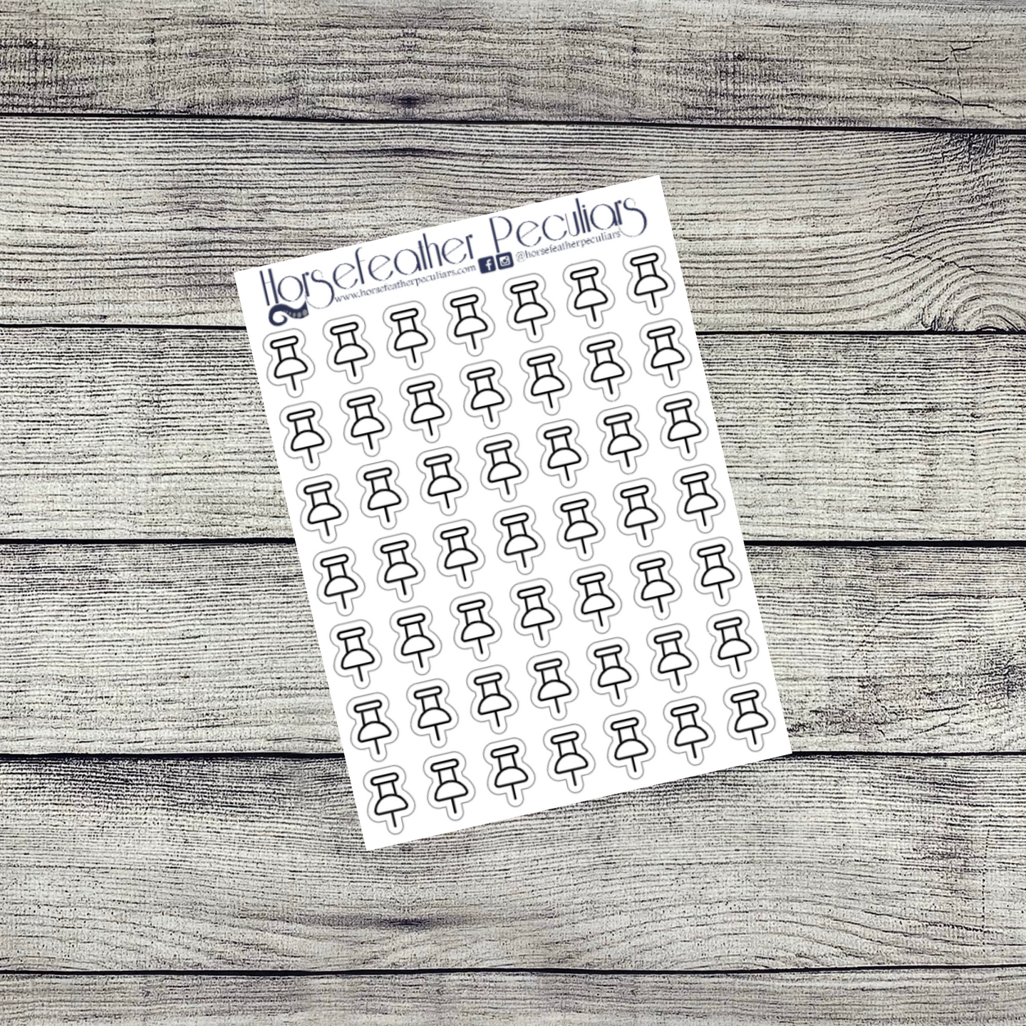 Push Pin Icon Planner Stickers