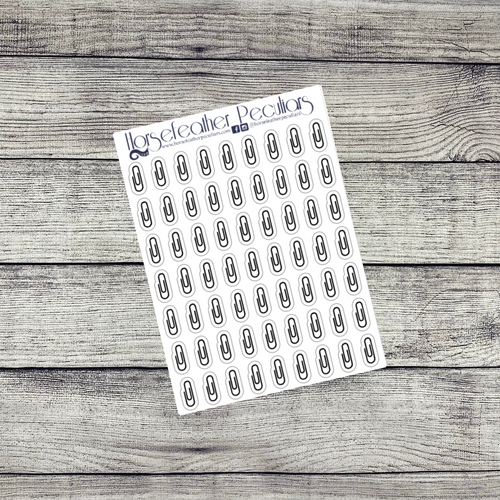 Paperclip Icon Planner Stickers