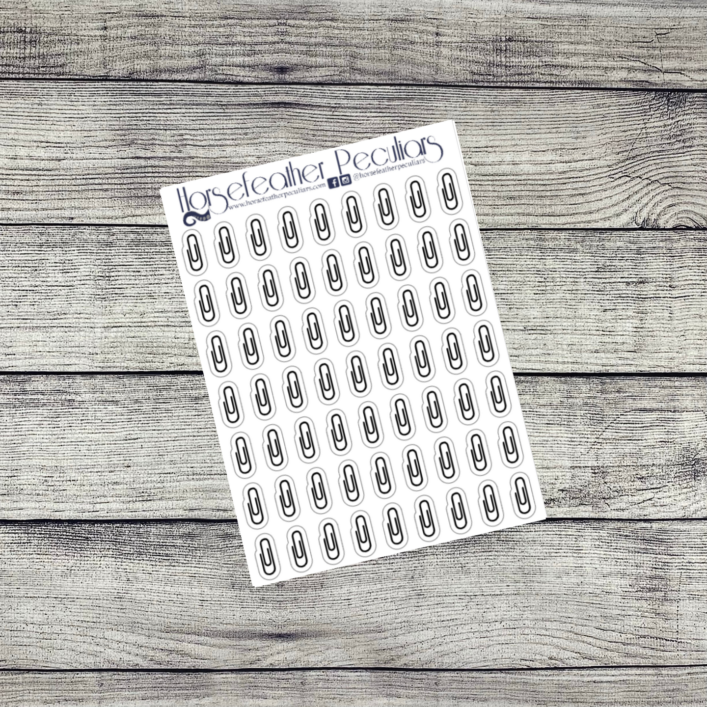 Paperclip Icon Planner Stickers