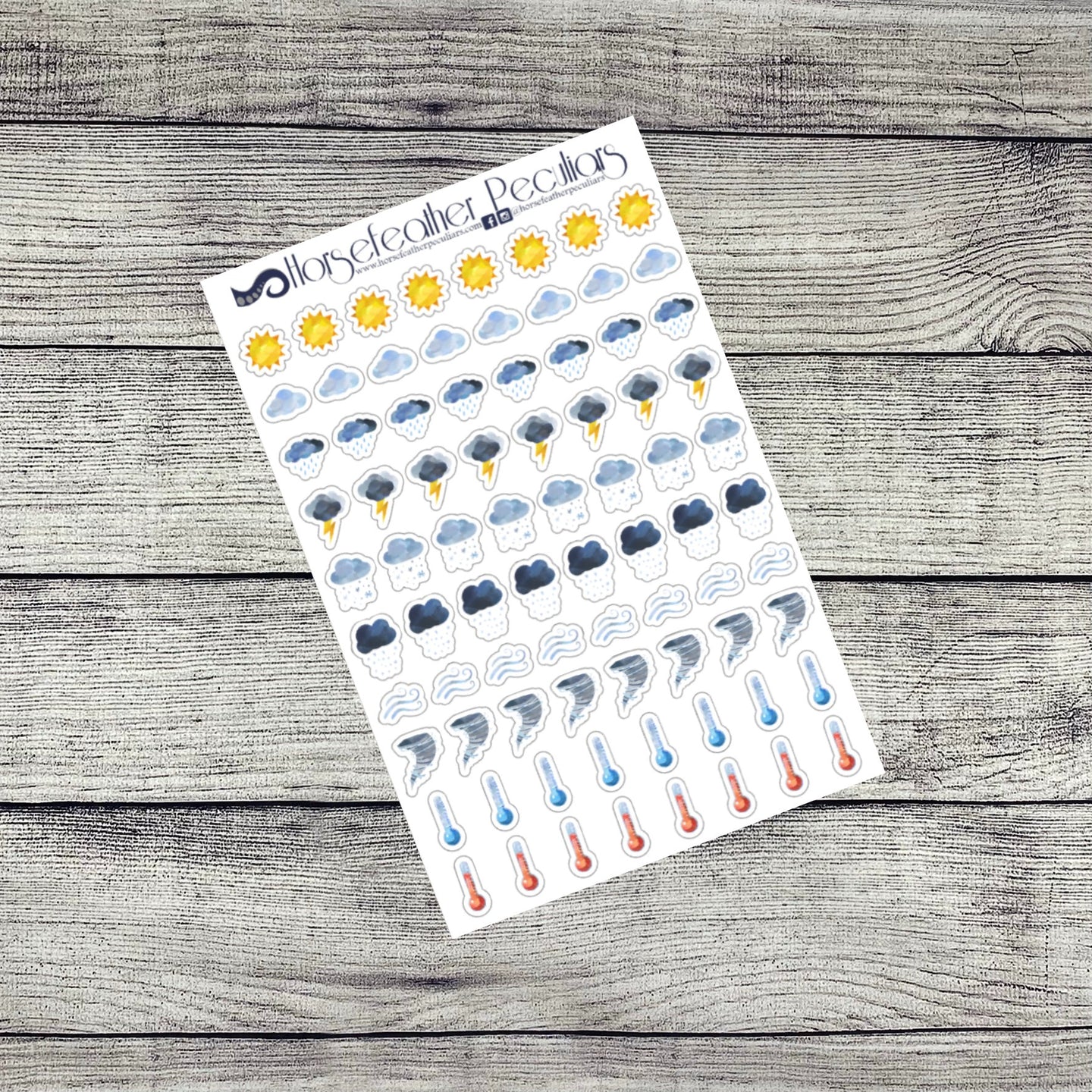 Weather Icon Planner Stickers