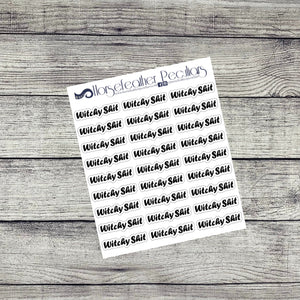 Witchy Shit Script Planner Stickers