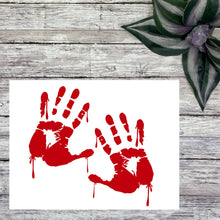 Load image into Gallery viewer, Bloody Hand Prints Vinyl Decal