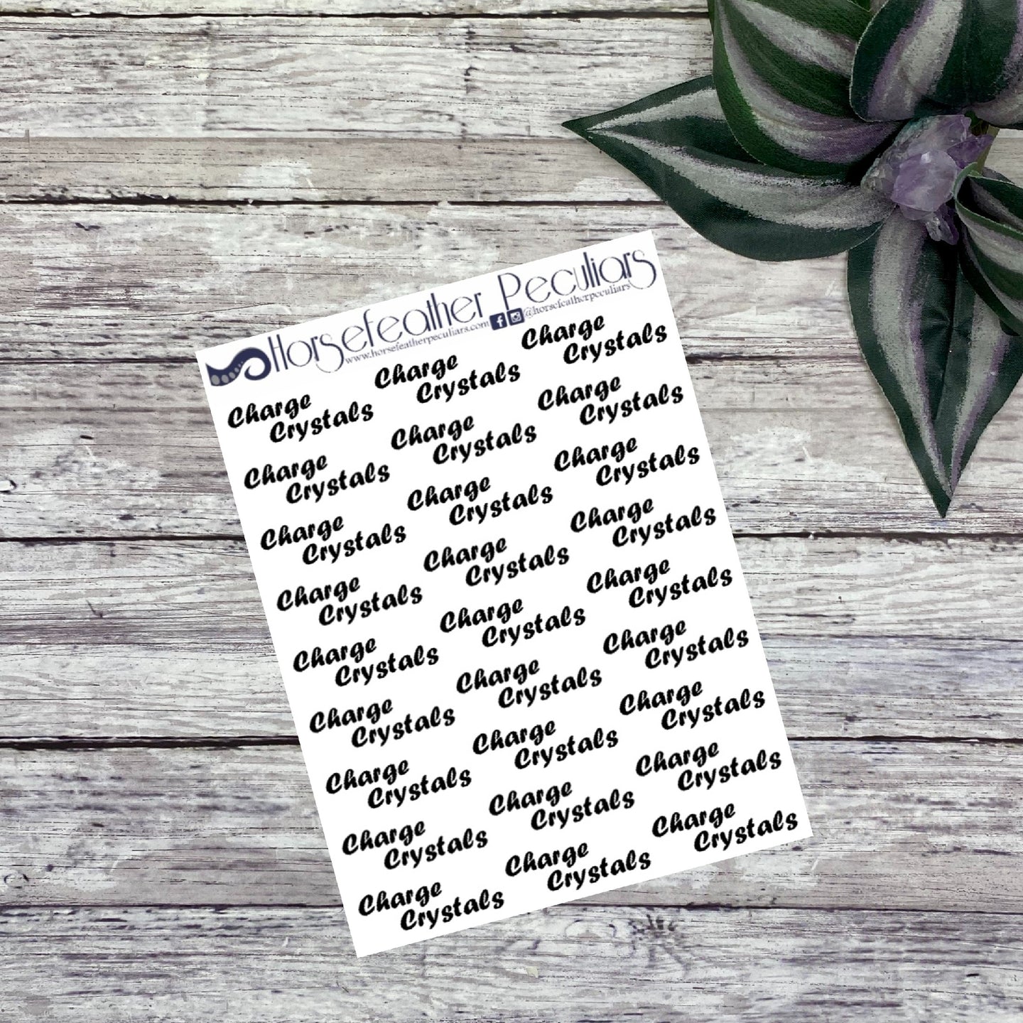 Charge Crystals Script Planner Stickers
