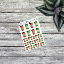 Load image into Gallery viewer, Christmas Coffee Cups Deco Planner Stickers