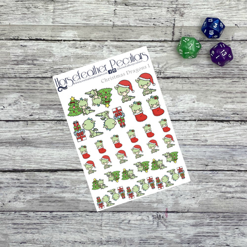 Christmas Dragon 1 Planner Stickers
