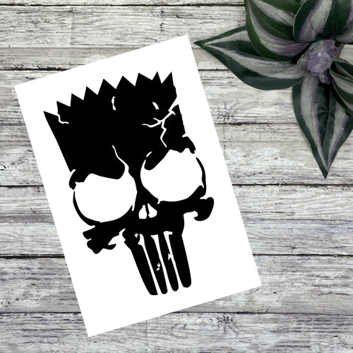 Dude Skull Vinyl Decal