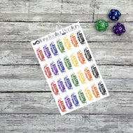 Dungeon Master Planner Stickers
