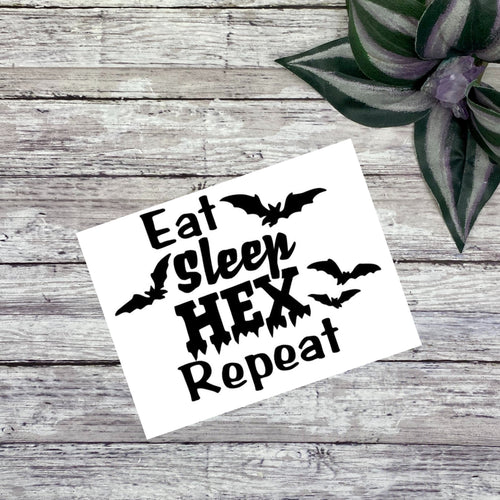 Eat Sleep Hex Repeat Vinyl Decal