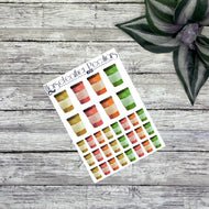 Fall Coffee Cups Deco Planner Stickers