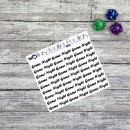 Game Night Script Planner Stickers