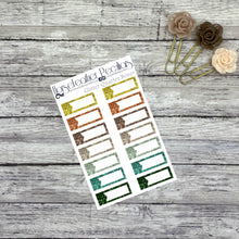 Load image into Gallery viewer, Glitter Quarter Box Planner Stickers