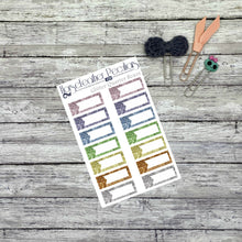 Load image into Gallery viewer, Glitter Quarter Box Planner Stickers