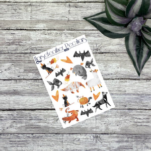 Halloween Animals Deco Planner Stickers