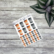 Halloween Coffee Cups Deco Planner Stickers