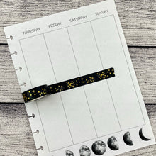 Load image into Gallery viewer, Black and Gold Foil Star Washi Tape