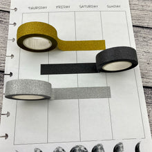 Load image into Gallery viewer, Glitter Washi Tape Set