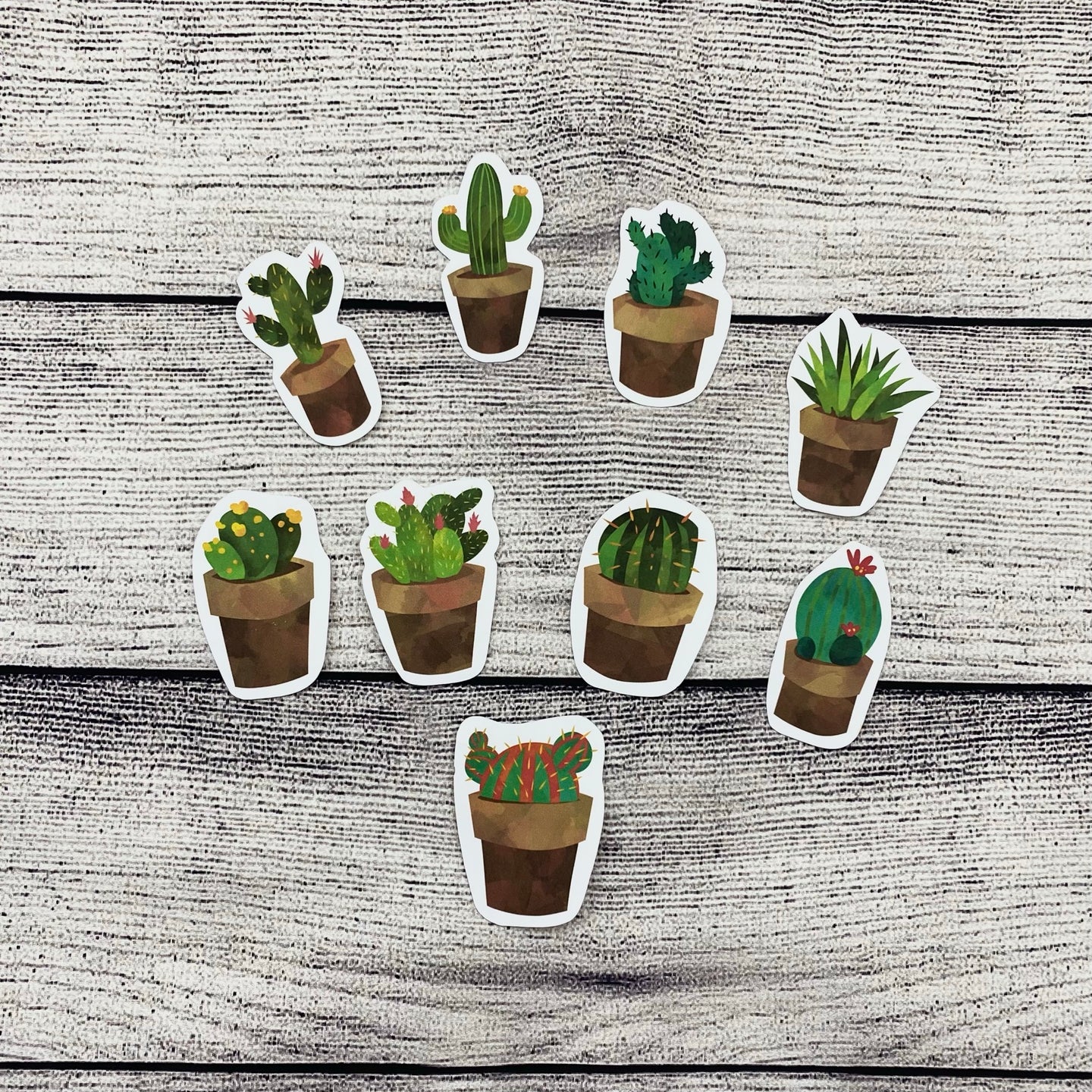 Cacti Diecut Stickers