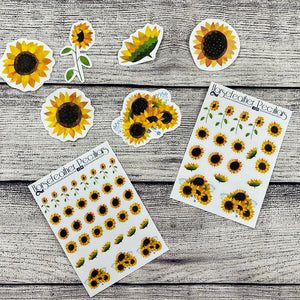 Sunflower Deco Planner Stickers