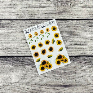 Sunflower Deco Planner Stickers