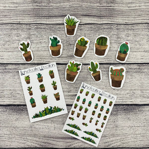 Cacti Deco Planner Stickers