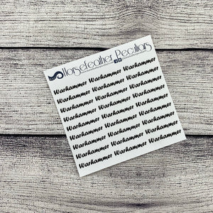 Warhammer Script Planner Stickers