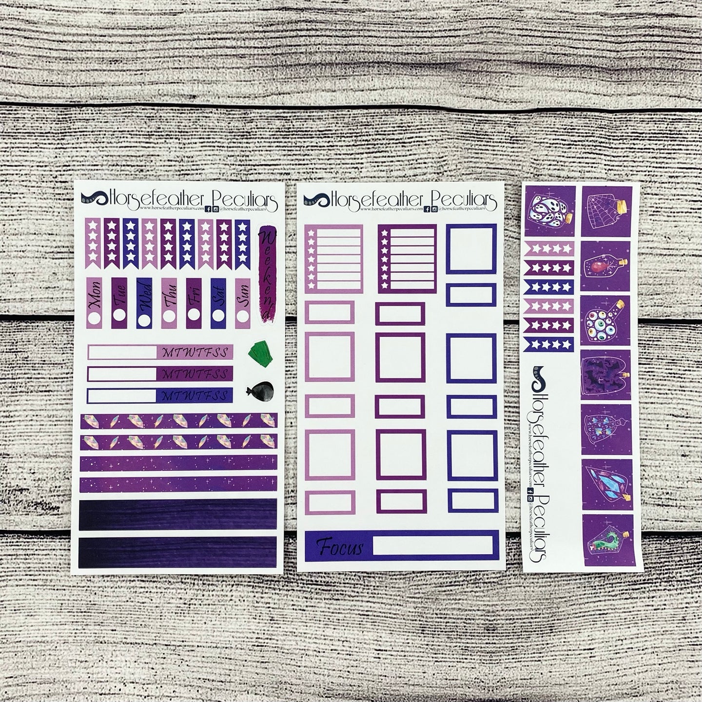 Purple Potions MINI Weekly Sticker Kit