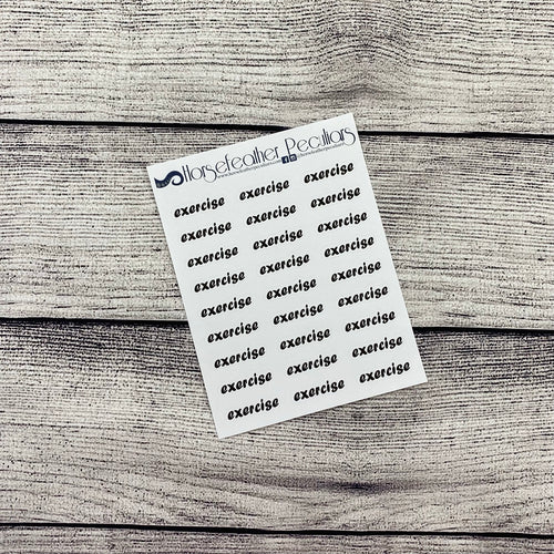 Exercise Script Planner Stickers