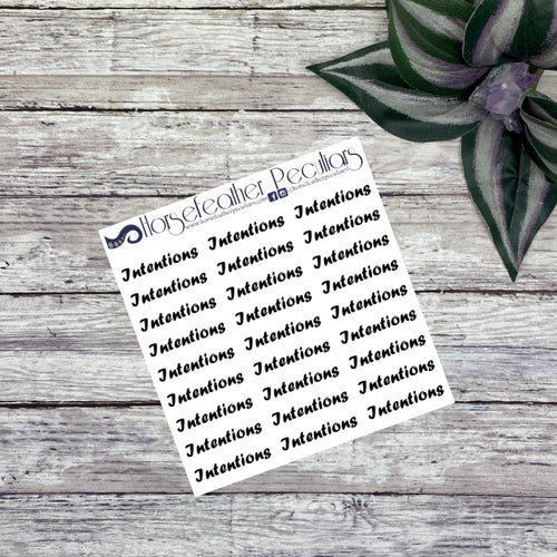 Intentions Script Planner Stickers