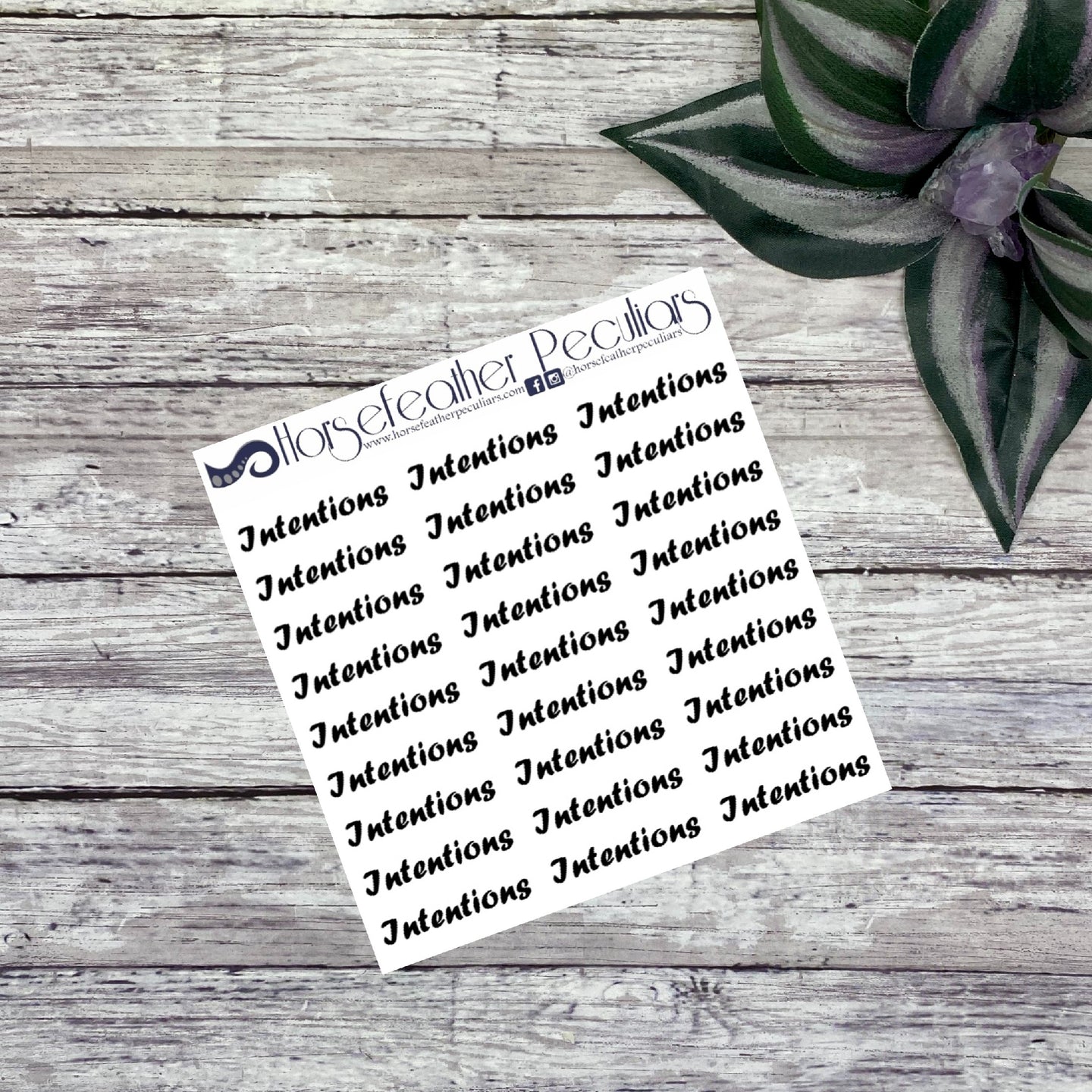 Intentions Script Planner Stickers