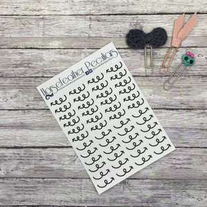 Squiggly Arrows Planner Stickers