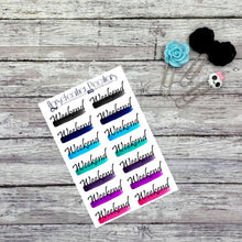 Load image into Gallery viewer, Weekend Banner Planner Stickers