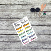 Load image into Gallery viewer, Weekend Banner Planner Stickers