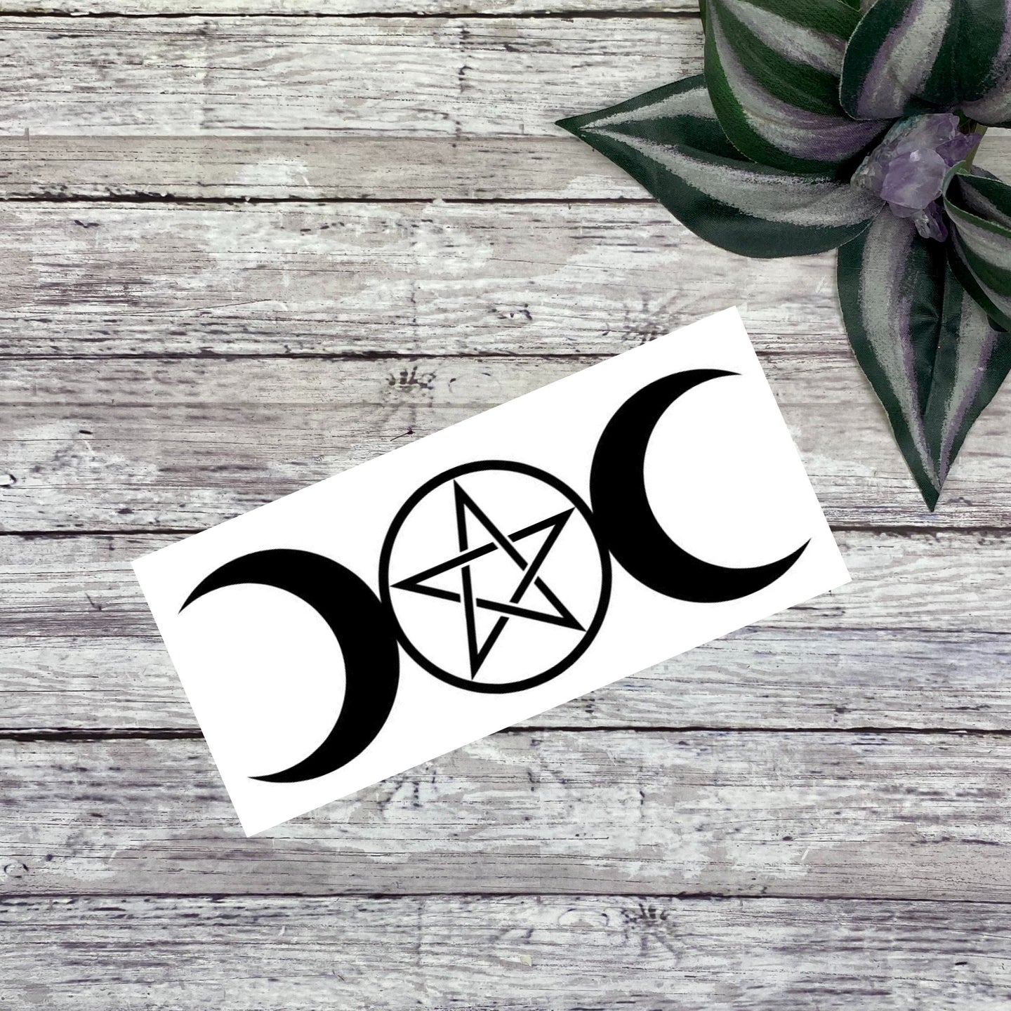 Pentacle Triple Moon Vinyl Decal