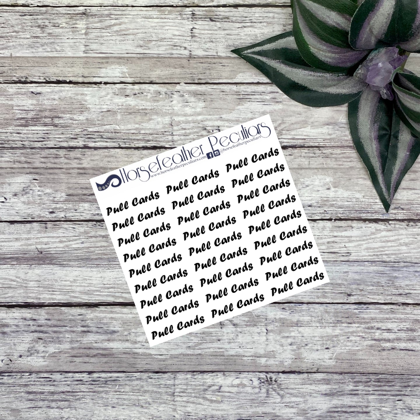 Pull Cards Script Planner Stickers