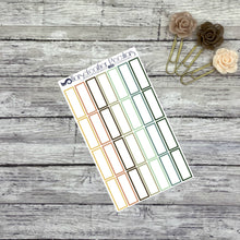 Load image into Gallery viewer, Quarter Box Outline Functional Planner Stickers