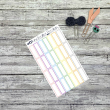 Load image into Gallery viewer, Quarter Box Outline Functional Planner Stickers
