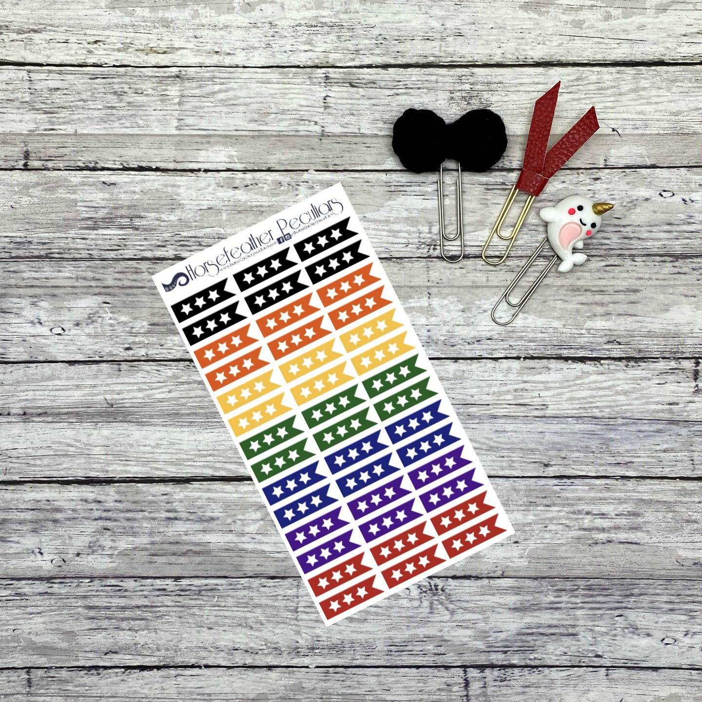 Small Flag Checklist Planner Stickers