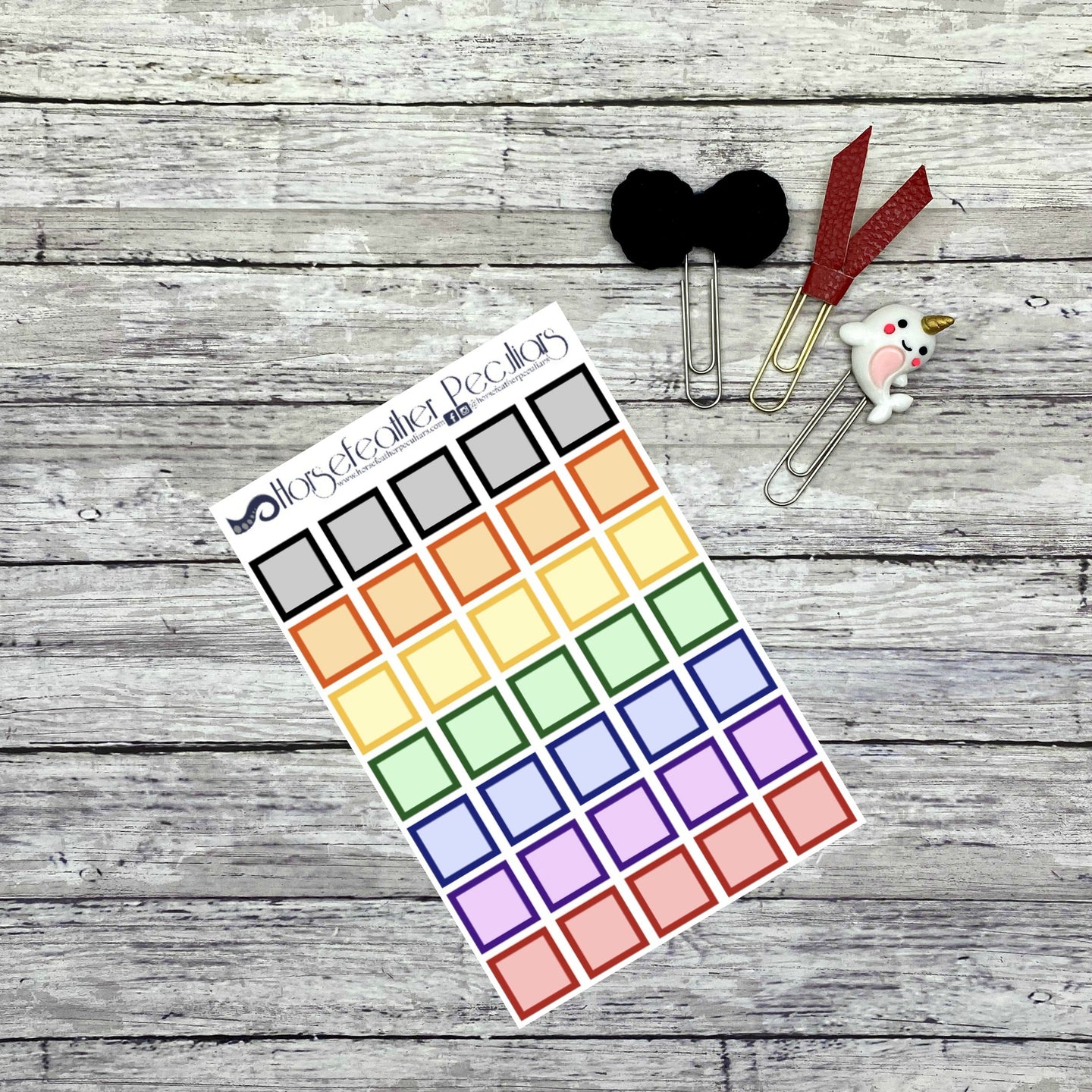 Square Functional Planner Stickers