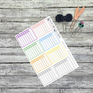 Weekly Checkbox Planner Stickers