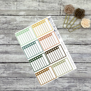 Weekly Checkbox Planner Stickers