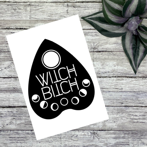 Witch Bitch Planchette Vinyl Decal