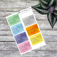 Affirmation Quote Boxes