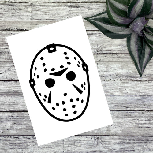 Horror Mask Vinyl Decal